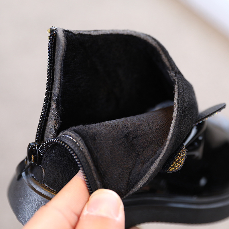 Herbst- und winterstiefel von Martin, koreanische mädchen; #39 ; reißverschluss hinten, prinzessinnen-stiefel, niedlich, plüsch, runder kopf