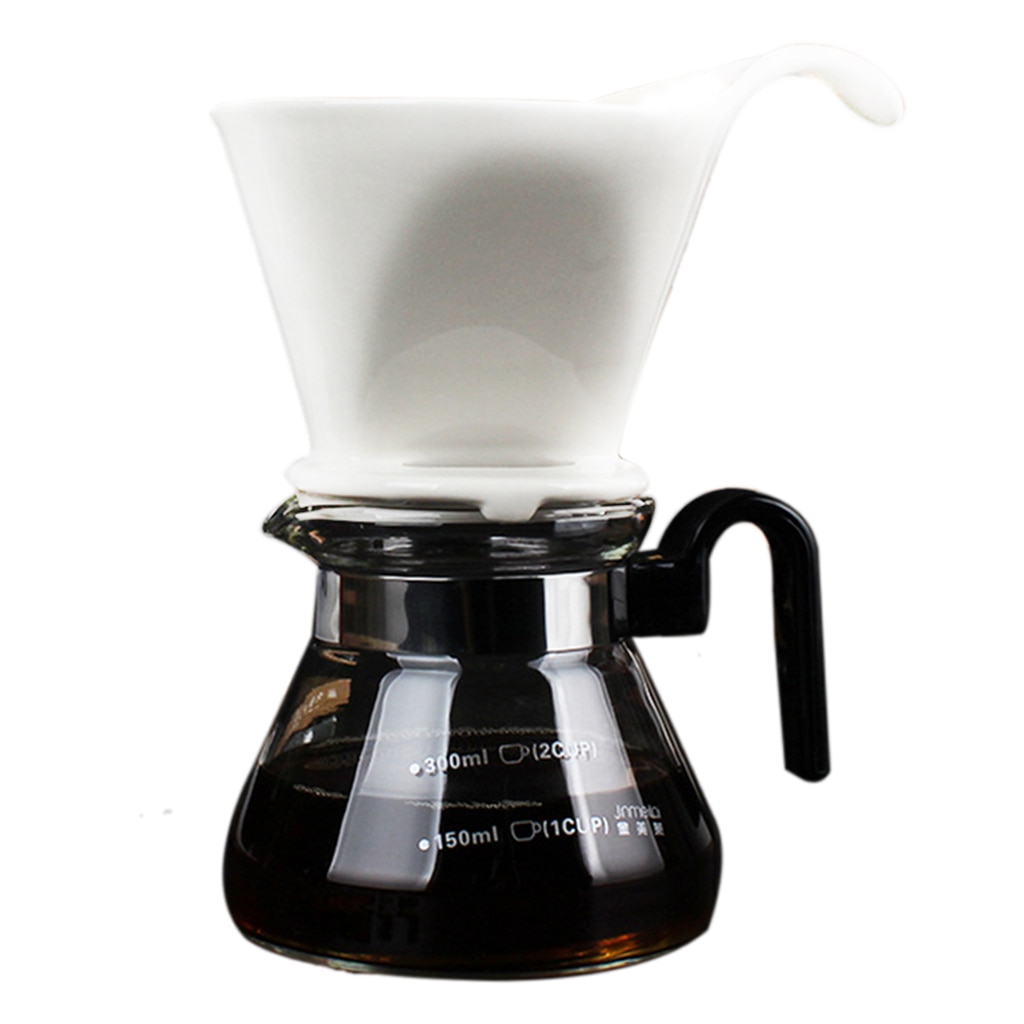 Giet Over Koffiezetapparaat Glas 400 Ml/3-Cup Koffie Hout Kraag Met