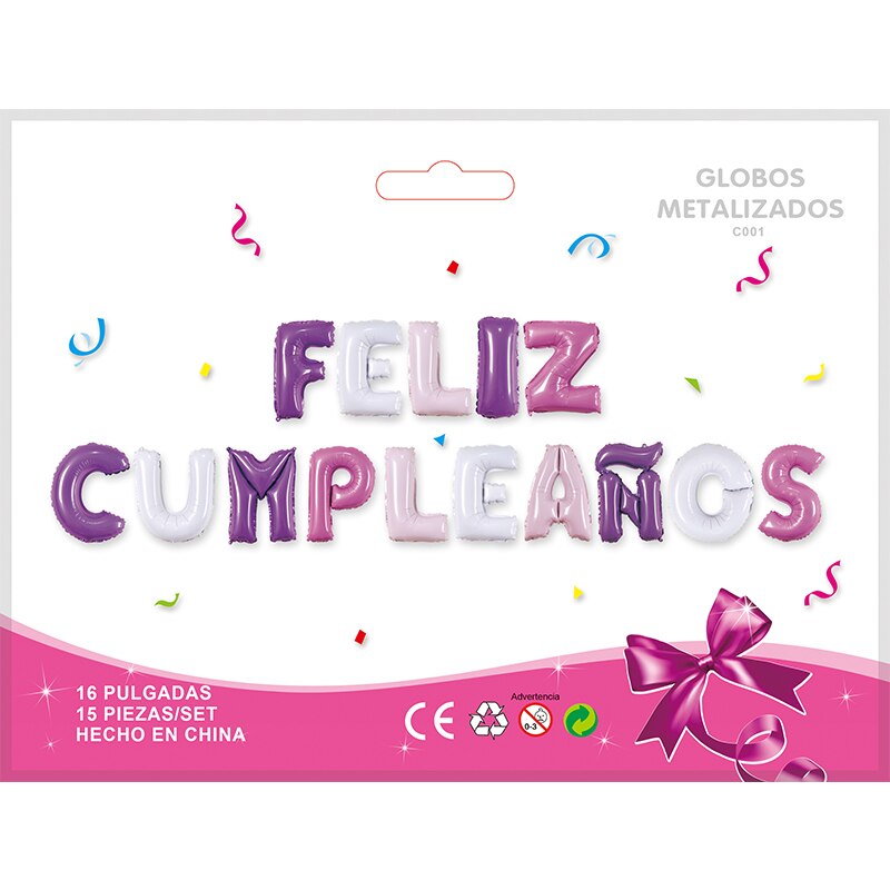 16 inch Letters HAPPY BIRTHDAY Foil Balloons Happy Birthday Party Decoration Kids Alphabet Air Balloons Baby Shower Supplies: Common color