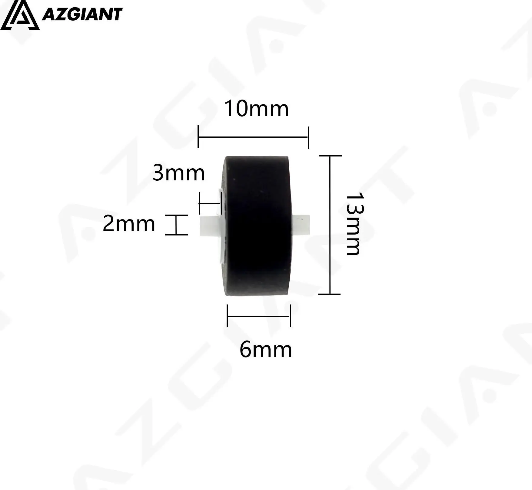 13x6x2mm Speler Stereo Technics Tape Recorder Rubber Wiel Katrol Pinch Roller 5 stks voor RS-HDA710 RS-TR170 RS-TR270 sa-pm20