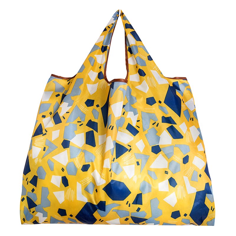 Stil 210t polyester vandtæt foldbar stor håndtaske skuldertaske opbevaringspose genbrug håndtaske strand shopping rejsetaske
