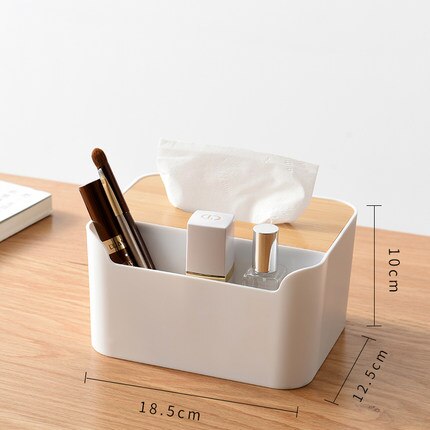 Tissue Box Modern Wooden Cover Paper with Oak Home Car Napkins Case Home Organizer Decoration Tools Plastic: F