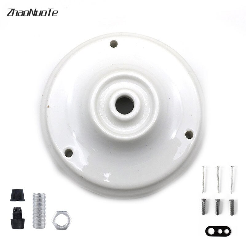 Ceramic Ceiling Pan Pendant Lamp Disc Ceiling Fixed Lamp Base Table Lamp Round Seat Lighting Accessories