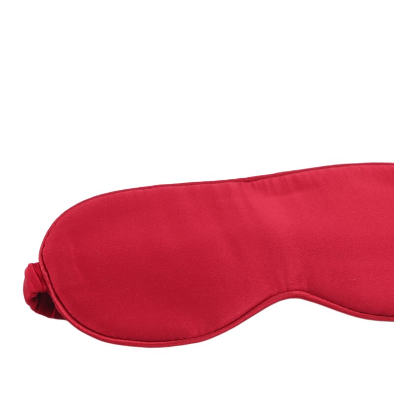 19 antifaz para dormir de seda Mulberry y venda para los ojos con correa elástica cubierta suave para ojos sombra para dormir de noche máscara de ojo de siesta de viaje: wine red