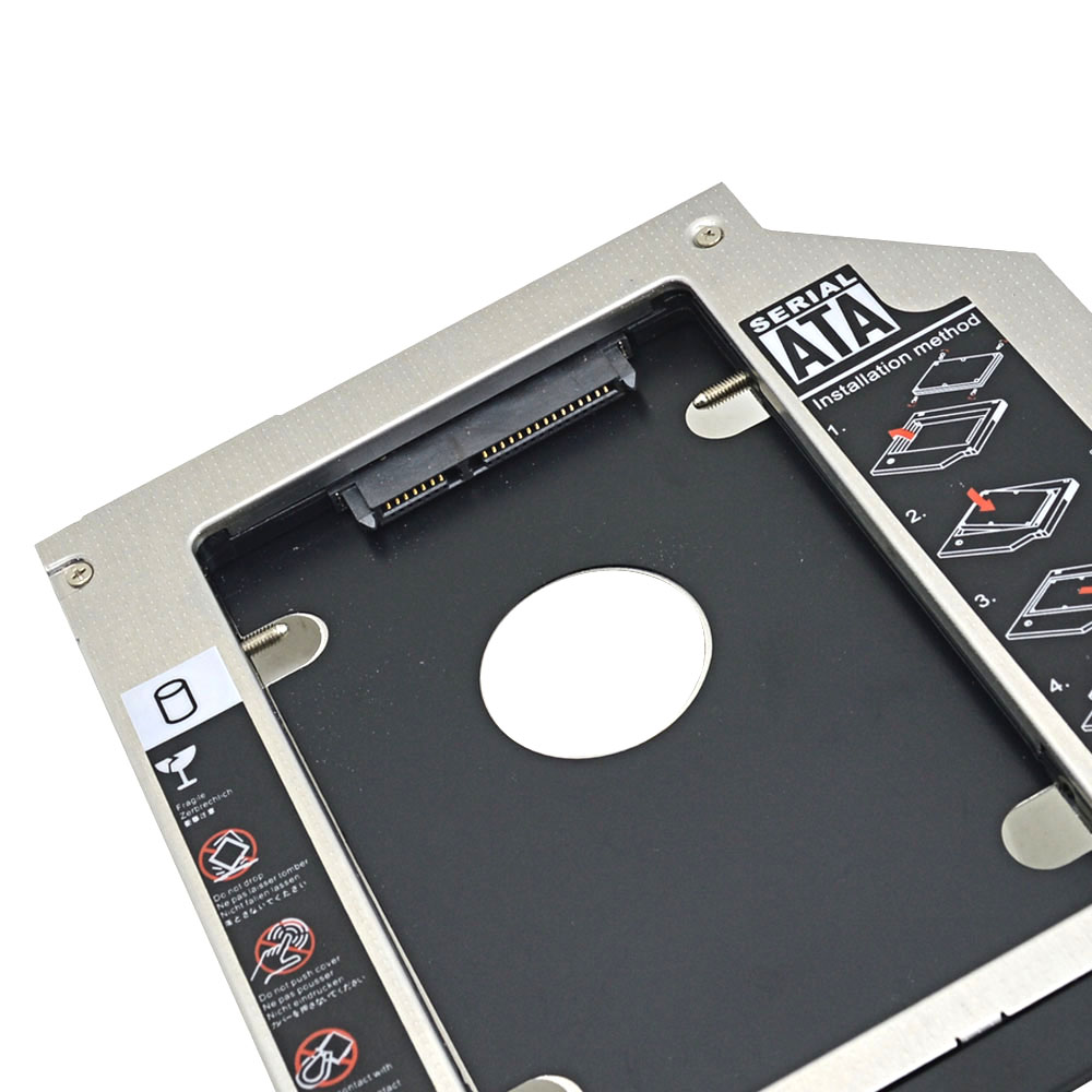 Chipal 2nd hdd caddy 9.5mm sata 3.0 med ejektor dobbelt led lys til dell latitude  e6320 e6420 e6520 e6430 e6530 cd- rom