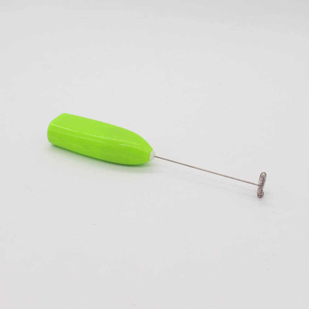 Practical Automatic Home Mini Kitchen Tools Battery Operated DIY Portable Handheld Stainless Steel Milk Frother: Green