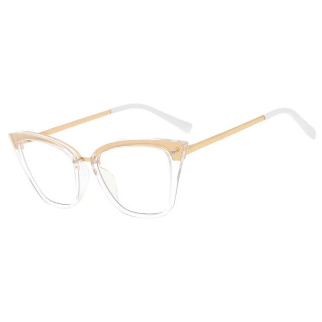 Lunettes de vue Anti-lumière bleue TR90 œil de chat Sexy pour hommes et femmes, montures, à la , pour ordinateur, 53384: clear
