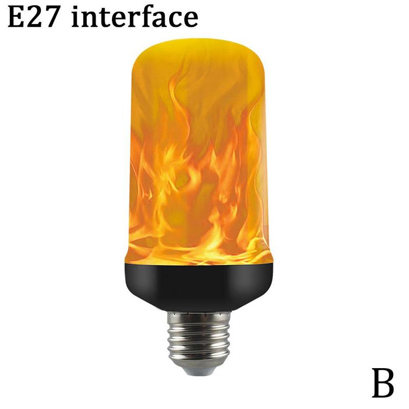 Bombilla LED de llama parpadeante E27, lámpara de de combustión simulada, efecto fuego, efecto múltiple, llama dinámica, modo de luz LED Z6V1: E27