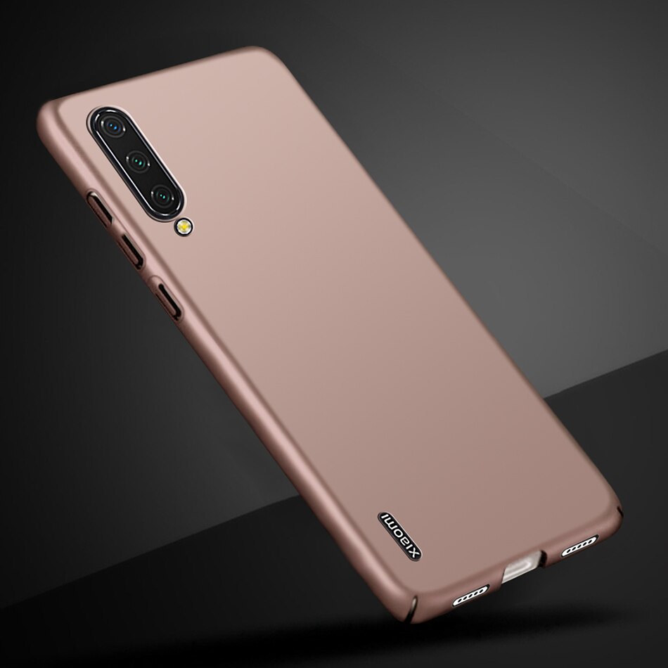 Smukła, twarda obudowa pc dla Xiao mi mi A3 mi A3 skrzynki pokrywa matowe z tworzywa sztucznego przypadku telefonu zderzak dla Xiao mi mi A3 3 Lite tylna pokrywa Funda: For MI A3 / Rose Gold