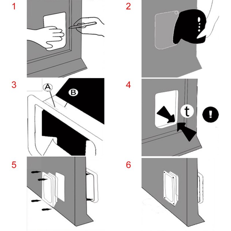 4 Ways MEDIUM SMALL LARGE Pet Cat Puppy Dog Lock Lockable Safe Flap Door Gate