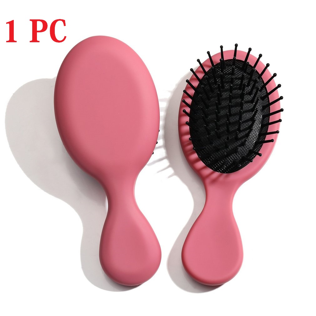 Kvinder hår kam hovedbund massage kam børster & amp; nylon-hårbørste våd krøllet detangle hårbørste til salonfrisørstylingværktøjer: Mini rød