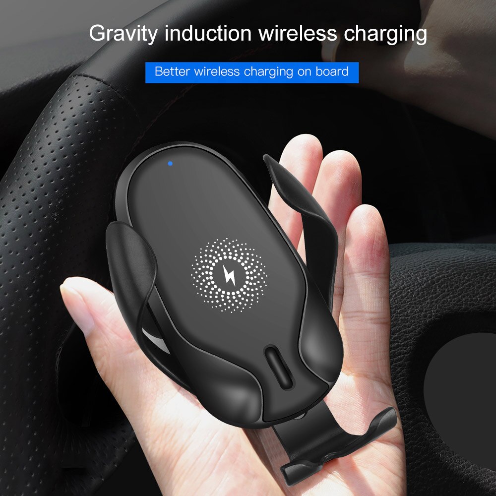 FDGAO Car Wireless Charger Phone Holder Gravity Bracket Mount Holder for iPhone 11 XS XR X 8 Samsung S10 S9 S8 15W Fast Charging