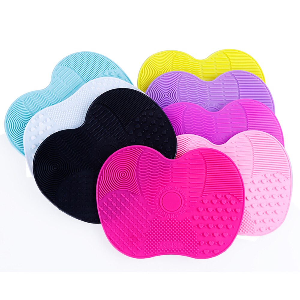 1 Pc Make-Up Borstel Pad Siliconen Brush Cleaner Mat Cosmetische Make Up Borstels Wassen Little Scrubber Board Schoon Wassen tool