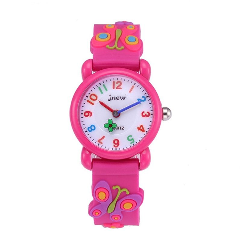 Kid 3D Vlinder Siliconen Waterdicht Horloge Voor Meisje Kinderen Horloges