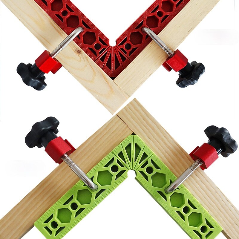 2 Sets 90 Degrees L-Shaped Auxiliary Fixture Splicing Board Positioning Panel Fixed Clip Carpenter Square Ruler Woodworking Tool