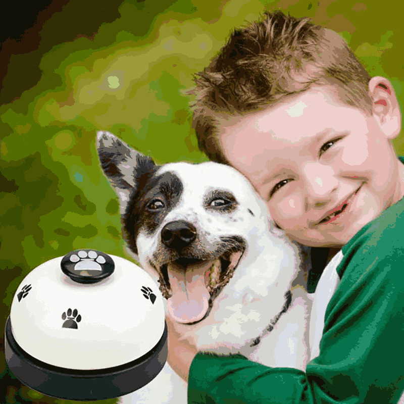 Sonnerie pour animal de compagnie, impression d&#39;empreinte de pas, couleur assortie, amusante, pour chien