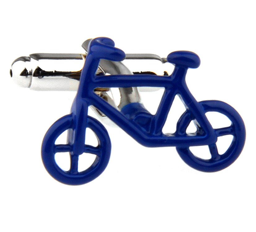 Casual Bike Manchetknopen Messing Materiaal Zwarte Kleur Manchetknopen & retail: blue