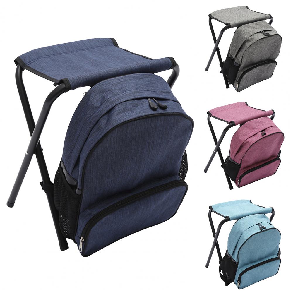 Backpack Stool Folding Step Stool Camping Fishing Folding Chair Backpack Stool Hiking Seat Pouch Sack Picnic Bag Camping Tool