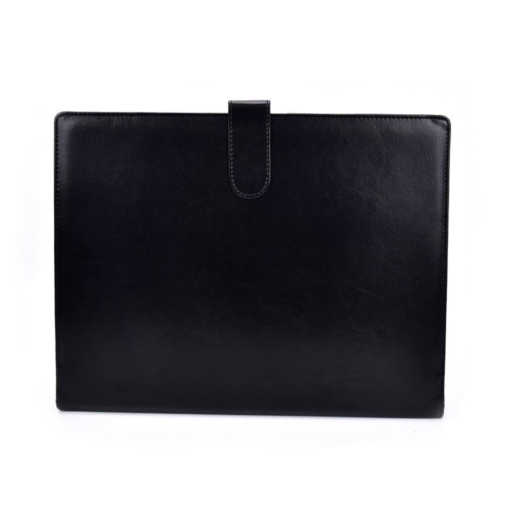 Peerless  a4 dokument bag arkivmappe utklippstavle pu dokument arkiv bag skrivesaker bag: Svart