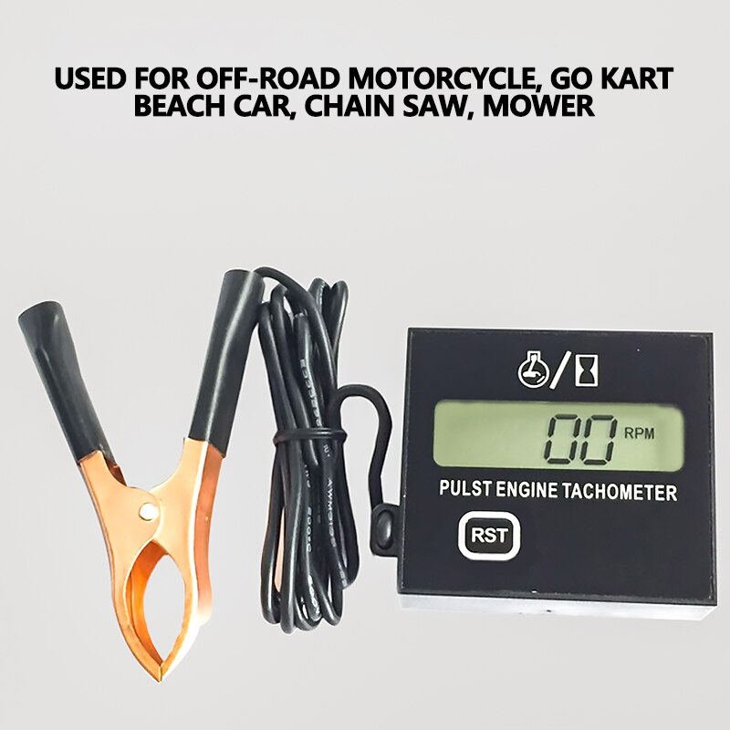 Digital Display Induction Pulse Speed Tachometer Gasoline Engine Lawn Mower Tachometer Chain Saw High Tachometer