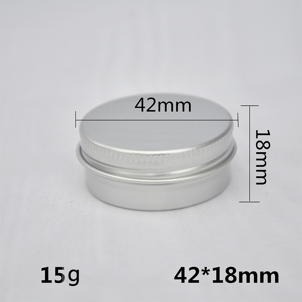 Boîte ronde vide en aluminium Portable, boîtes en métal et étain, bricolage crème argent, boîtier en aluminium, 5/10/15/20/30/50/60/80/100/110/150/200g: ABS / vert clair
