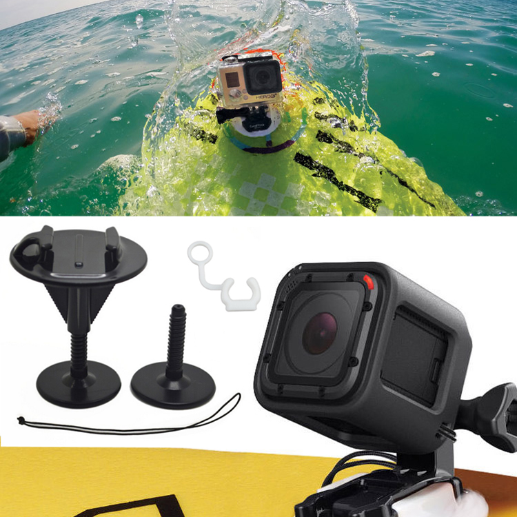 Surf Surfen Kit Mount Zomer Surfplank Vaste Beugel Bodyboard + Tether Locking Plug Voor Gopro Hero 8 9 10 Xiaomi yi SJ5000