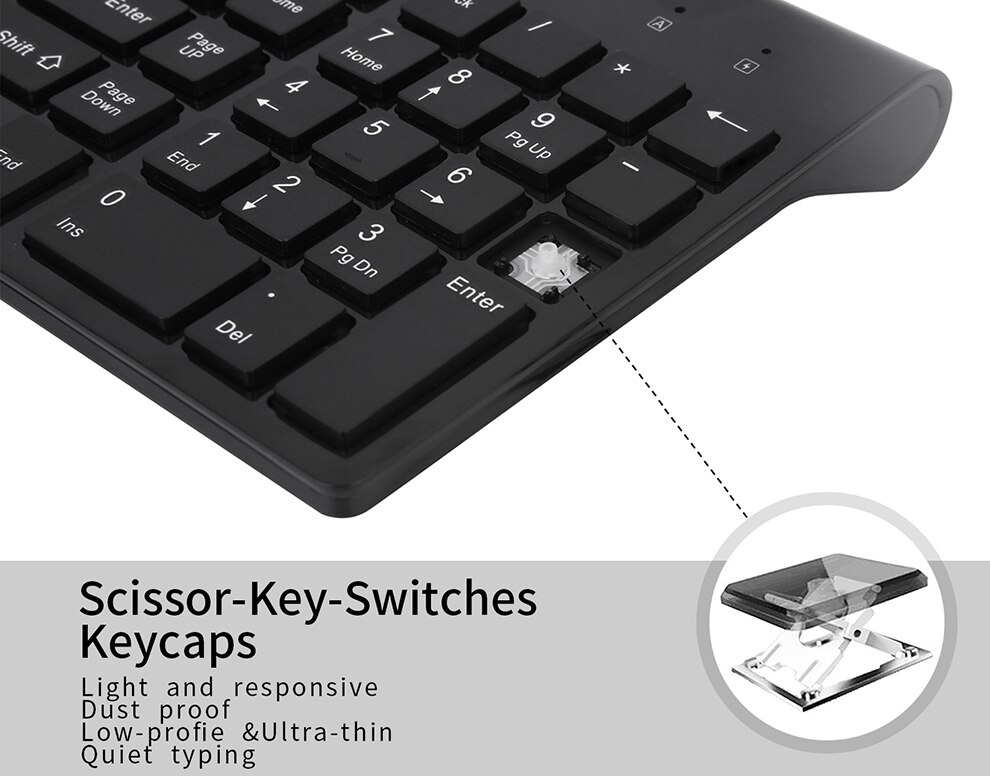 Jelly Comb Full-size 2.4G Wireless Keyboard and Mouse Combo Ultra-thin Business Silent Keyboard Mouse Set for Mac Pc Win XP/7/10
