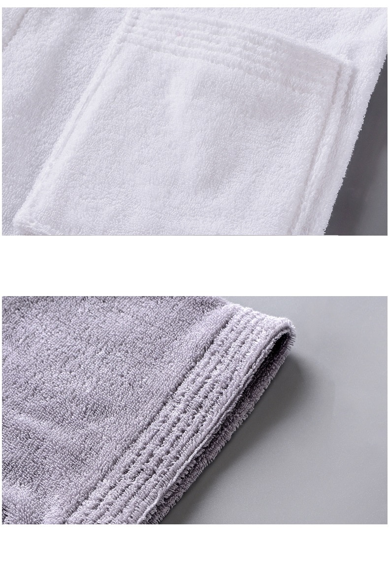 Bata gruesa de algodón con bordado para hombre y mujer, albornoz de algodón con capucha, suave ventilación, ropa de hogar informal