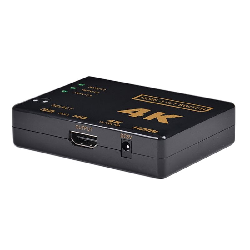 Mini Switcher 4K HD1080P 3 5 Port Switch Selector Splitter With Hub IR Remote Controller for hdTV DVD TV BOX Z2