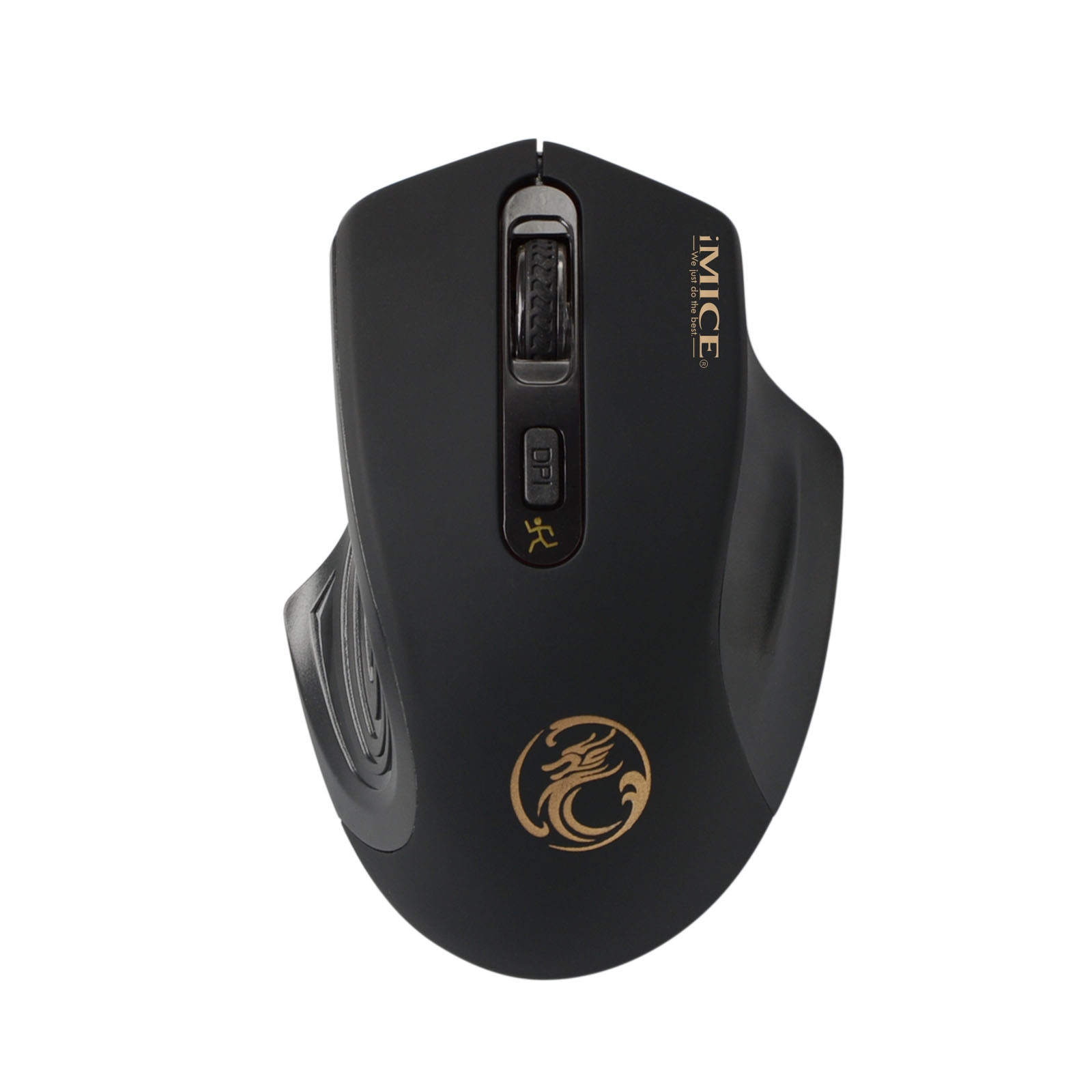 2.4G Wireless Mouse Imice E-1800 For Laptop PC Adjustable USB Receiver Game Mice Computer Ergonomic Mause For Laptop #929: BK