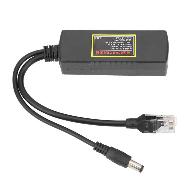 Transmission Cables High Pressure 60V POE Splitter for 10/100M Data Transmission Ethernet for Small Network Device data