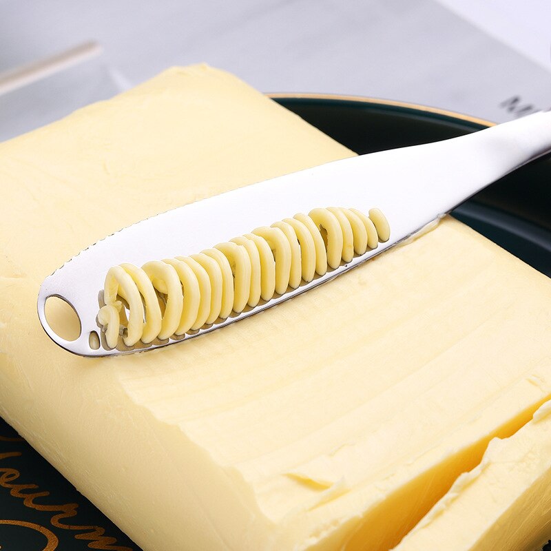 430 Stainless Steel Cheese Butter Knife with Holes Butter Knife Bread Jam Knife Cheese Butter Knife Flatware Zero Waste