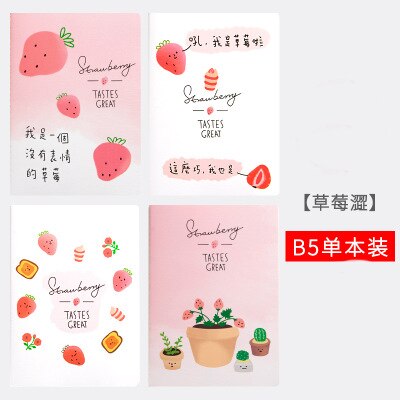 Whale Notebooks B5 Student Stationery Notepad Cute Cartoon Pocket Planner Novelty Schedule Book Office and School Supplies: Rose Red