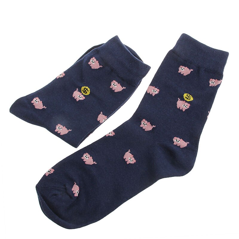 Cartoon Cotton Socks Multi-Color Dress Casual Men's Women's Socks