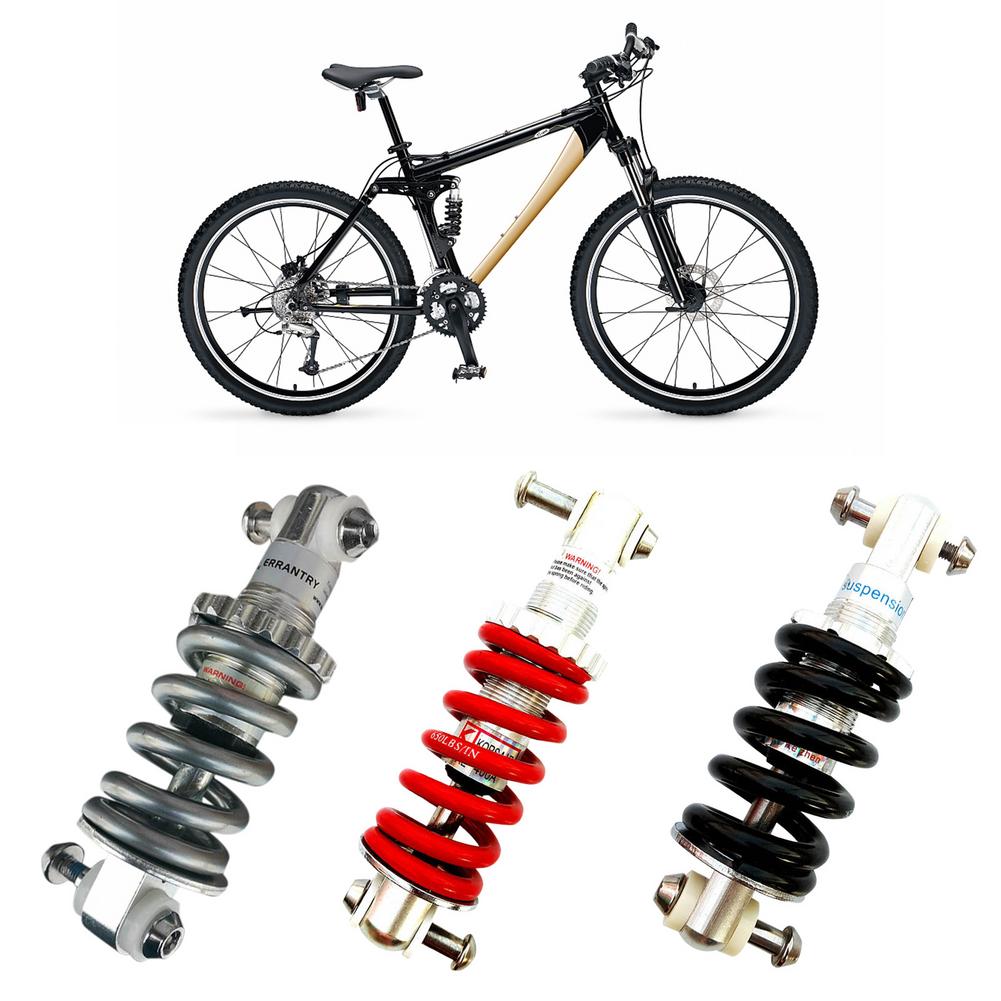 Universal Bicycle Rear Shocks Suspension Bumper Bike Frame Spring Shock Damper Absorber On For MTB Modification Accessories