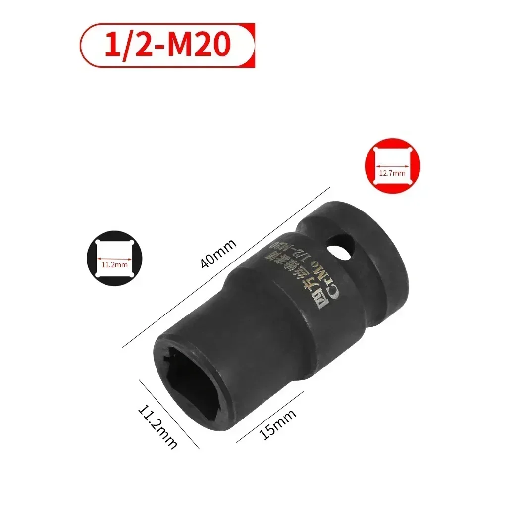 Douille de robinet carrée à Double tête, pilote à cliquets de 1/2 pouces pour clé à cliquet pneumatique M6-M24, forets, adaptateur, accessoires, douille à onglet: Marron