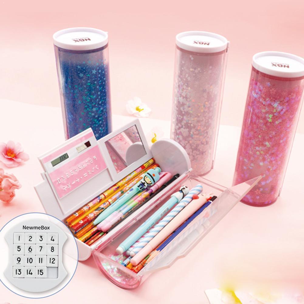 The most popular Pencil Box in China school pink Pencil calculator mi Pen Stationery case with blue box Holder pen S5P7