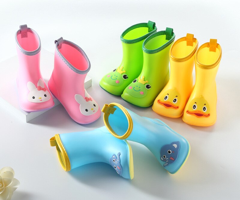 Kids for Boys Girls Cute Autumn winter Boots Rain Boots Waterproof Baby Non-slip Rubber Water Shoes Children Rainboots