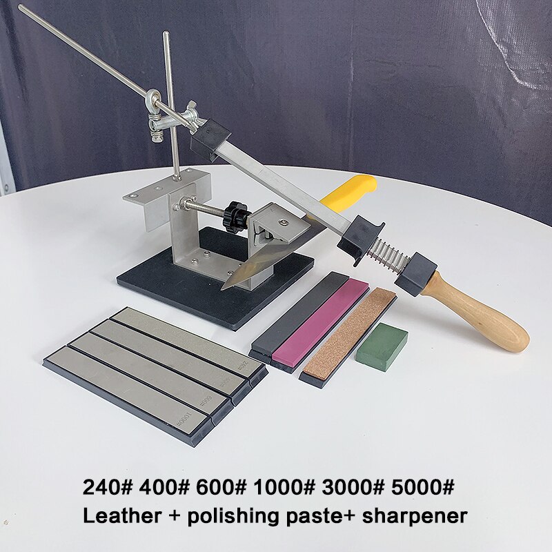 kitchen knife sharpener whetstone diamond set sharpening tools Multifunction Fixed angle sharpener apex edge blade ruby bar: Diamond Polishing