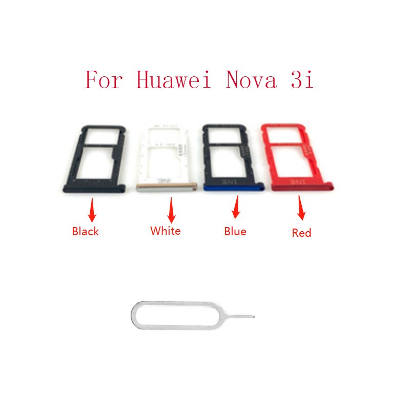 Lettore di Slot per Slot per supporto per scheda Sim 2/Pcs per pezzi di ricambio Huawei Nova 3i con perno per scheda