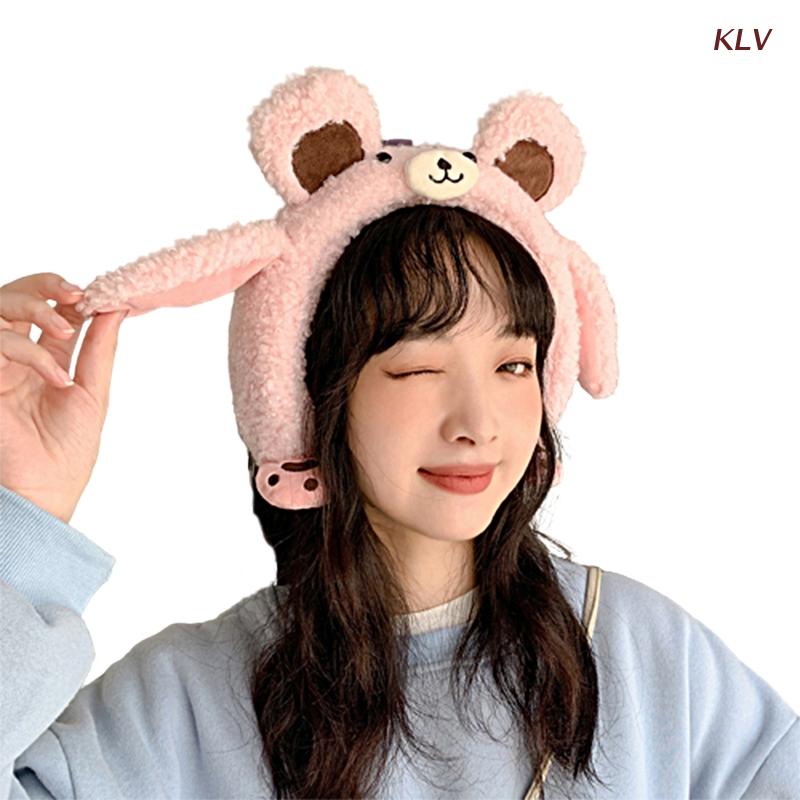 Moving Ears Hat Adult Bear Ear Muff Moving Ear Muffs For Women Cute Headband 6XDA: 4