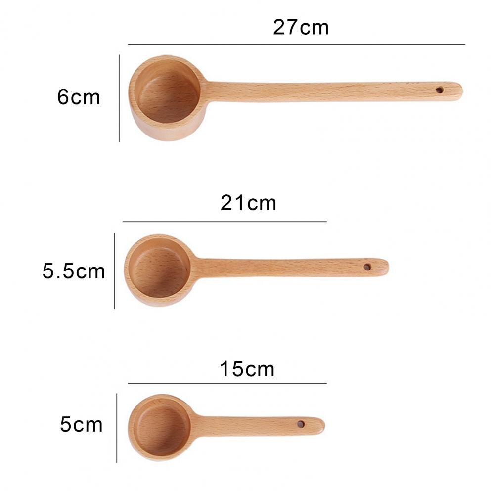 Gewürz Löffel Multifunktionale Lange Griff Holz Haushalt Kaffee Scoop für Küche