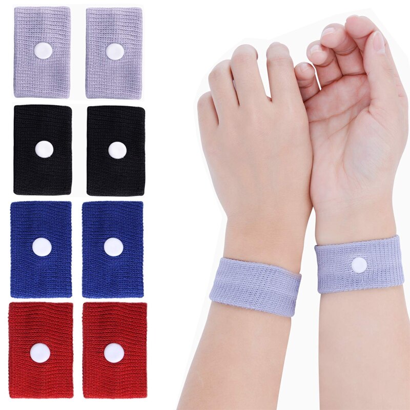Muñequera antimovimiento para aliviar la mareos, pulsera antisaliva para viajes, 2 unidades