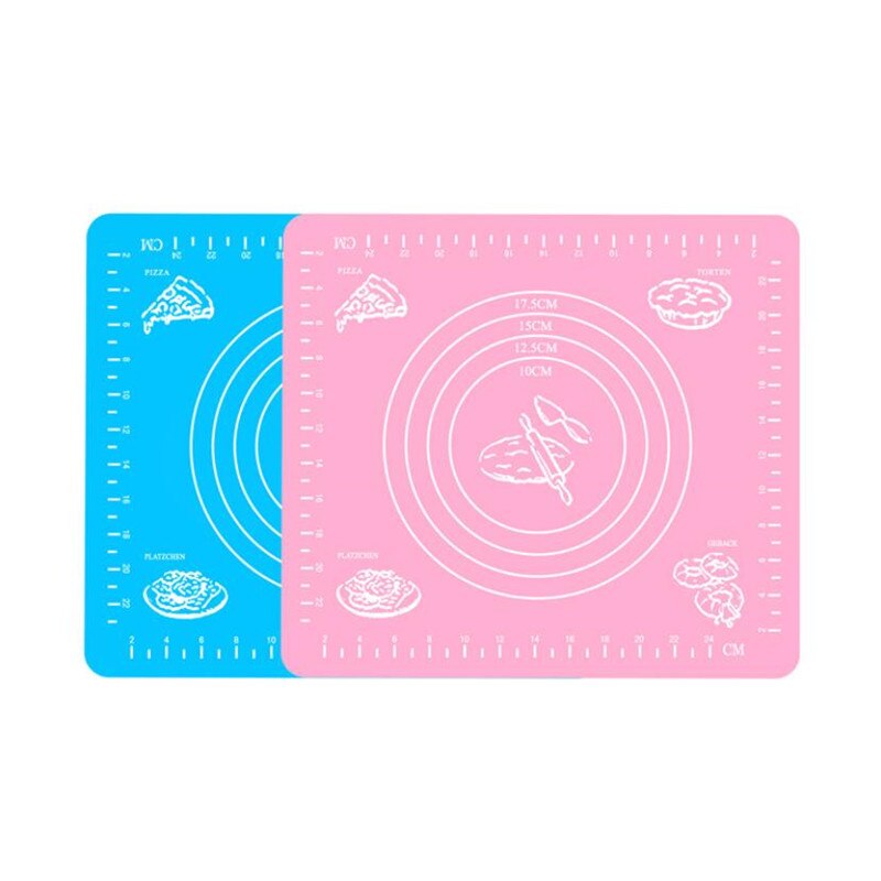 29X26cm Bakken Pad Silicone Rolling Deeg Mat Grote Non-stick Sugarcraft Fondant Cake Pizza Biscuit Cookie Brownie Maker Houder
