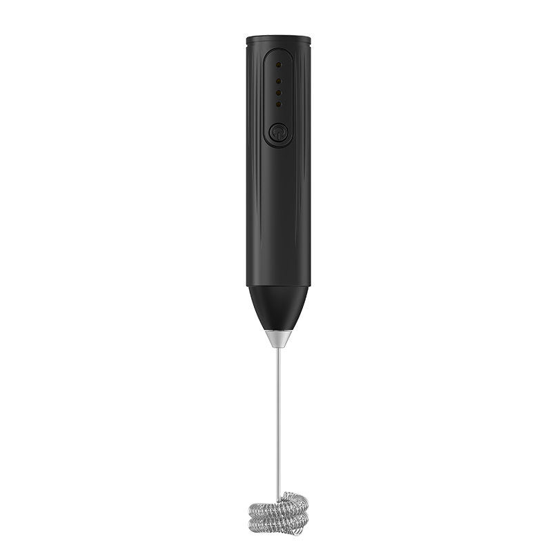 Espumador de leche eléctrico USB, batidor de huevos de mano, máquina de café , batidora eléctrica, batidora portátil, batidora de herramientas de cocina: Negro