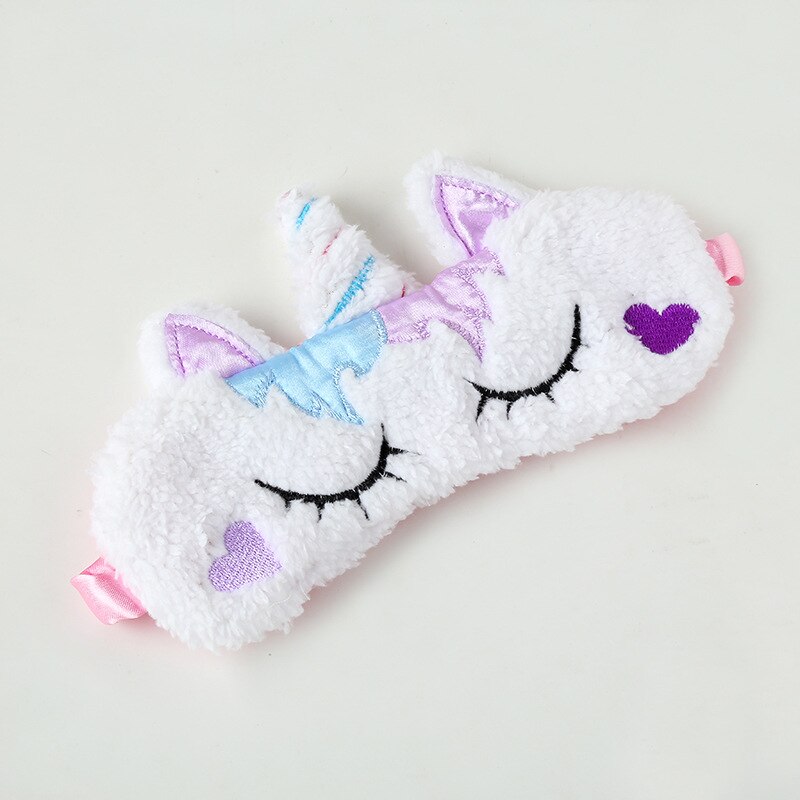 Dessin animé 1 pièces Mayitr licorne masque pour les yeux variété masque de sommeil en peluche ombre pour les yeux couverture masque pour les yeux approprié pour voyage maison en peluche: 14