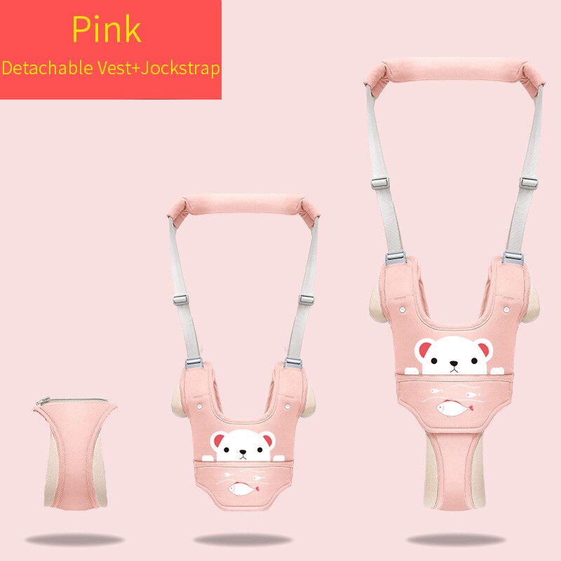 Toddler Baby Walking Harnesses Backpack Leashes For Little Children Kids Assistant Learning Safety Reins Harness Walker: Pink (Print Set)