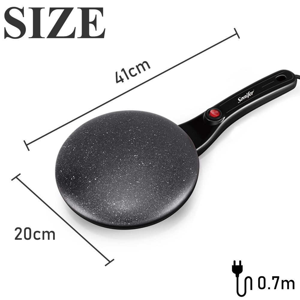 Electric Crepe Maker Pizza Machine Pancake Pan Non-Stick Griddle Baking Pan Cake Machine Easy To Use Kitchen Cooking Sonifer