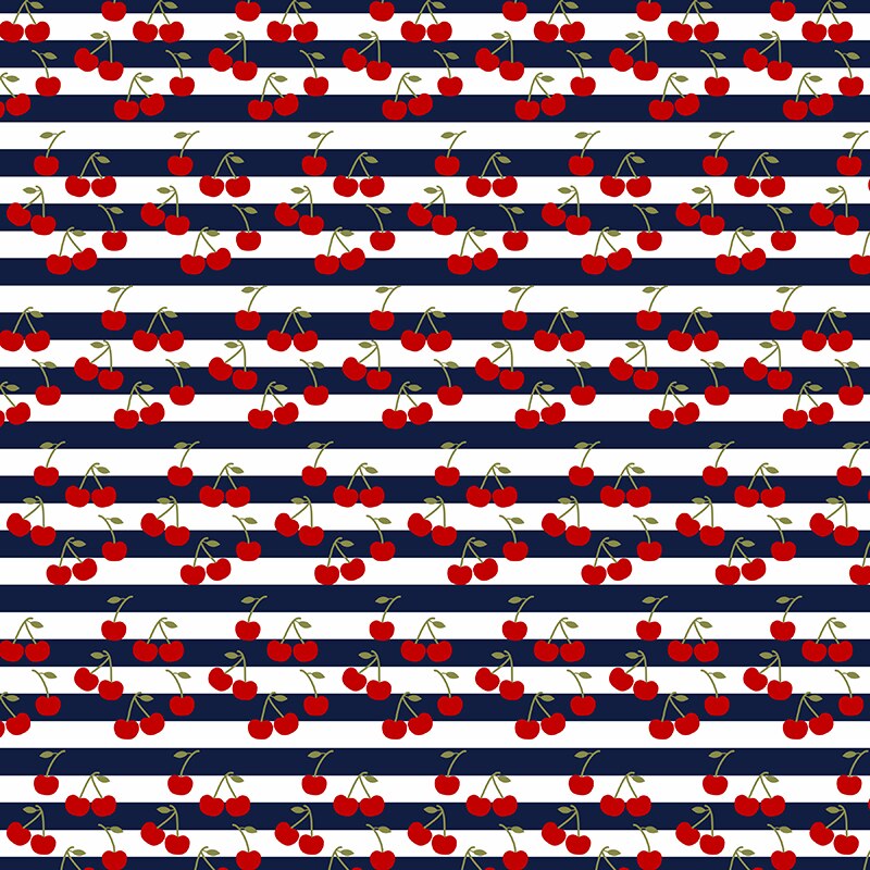Polyester Satijnen Stof Custom Gedrukt Strepen En Fruit Patroon Zachte En Dunne Doek Voor Jurk Diy Kleding Shirt Naaien Patchwork: S0287 / 50cmX160cm