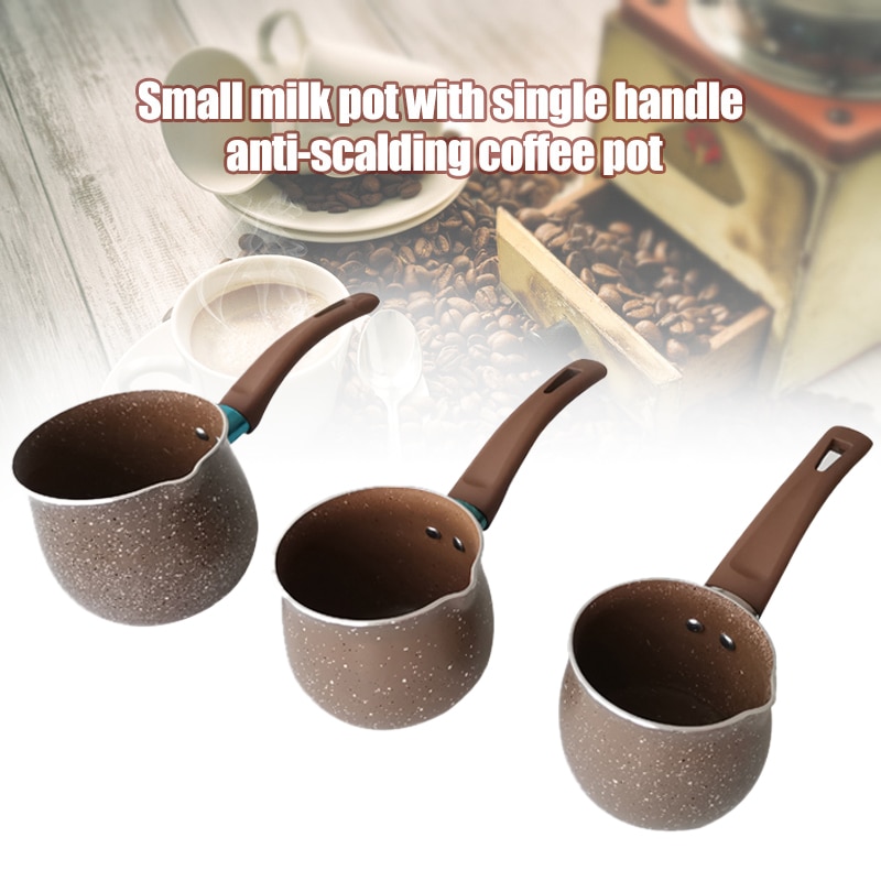 Enkele Handgreep Anti-Brandwonden Koffie Pot Non-stick Pan Mini Melk Pot Tt-Best